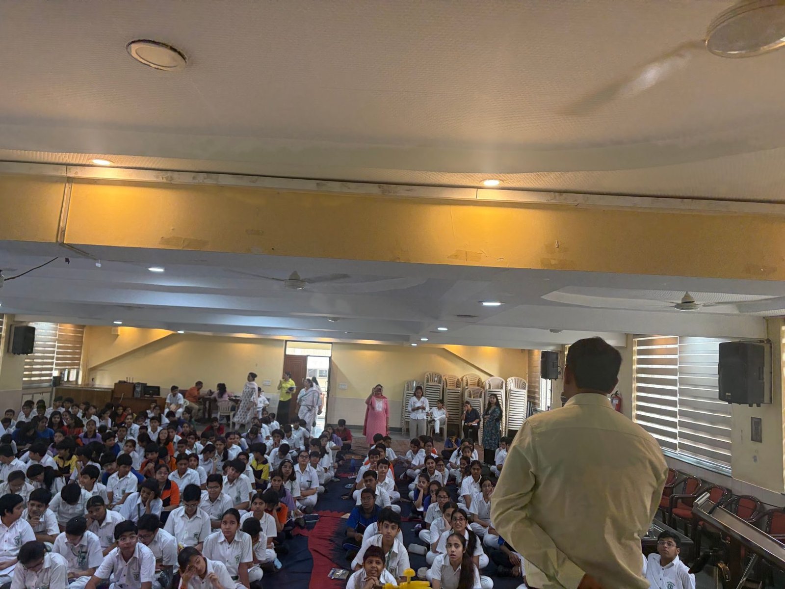 Full Class VIII cohort at a Kaushal Bodh hydroponics session, DPS Faridabad