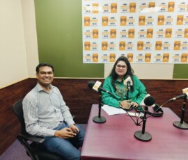 Mr. Atul Saini at Manav Rachna Radio Station for Hydroponic awareness